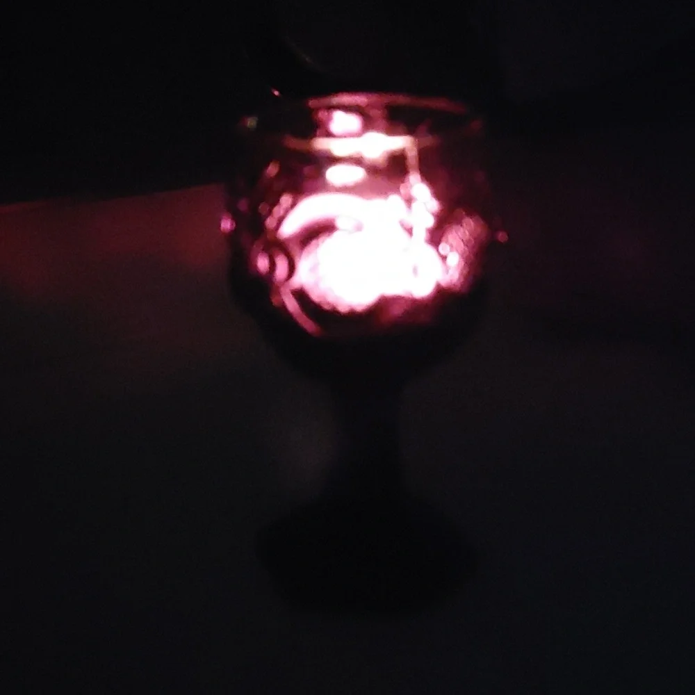 4 Vintage Avon Ruby Cape Cod 3 oz Wine Glasses Tea Light Candle Holder